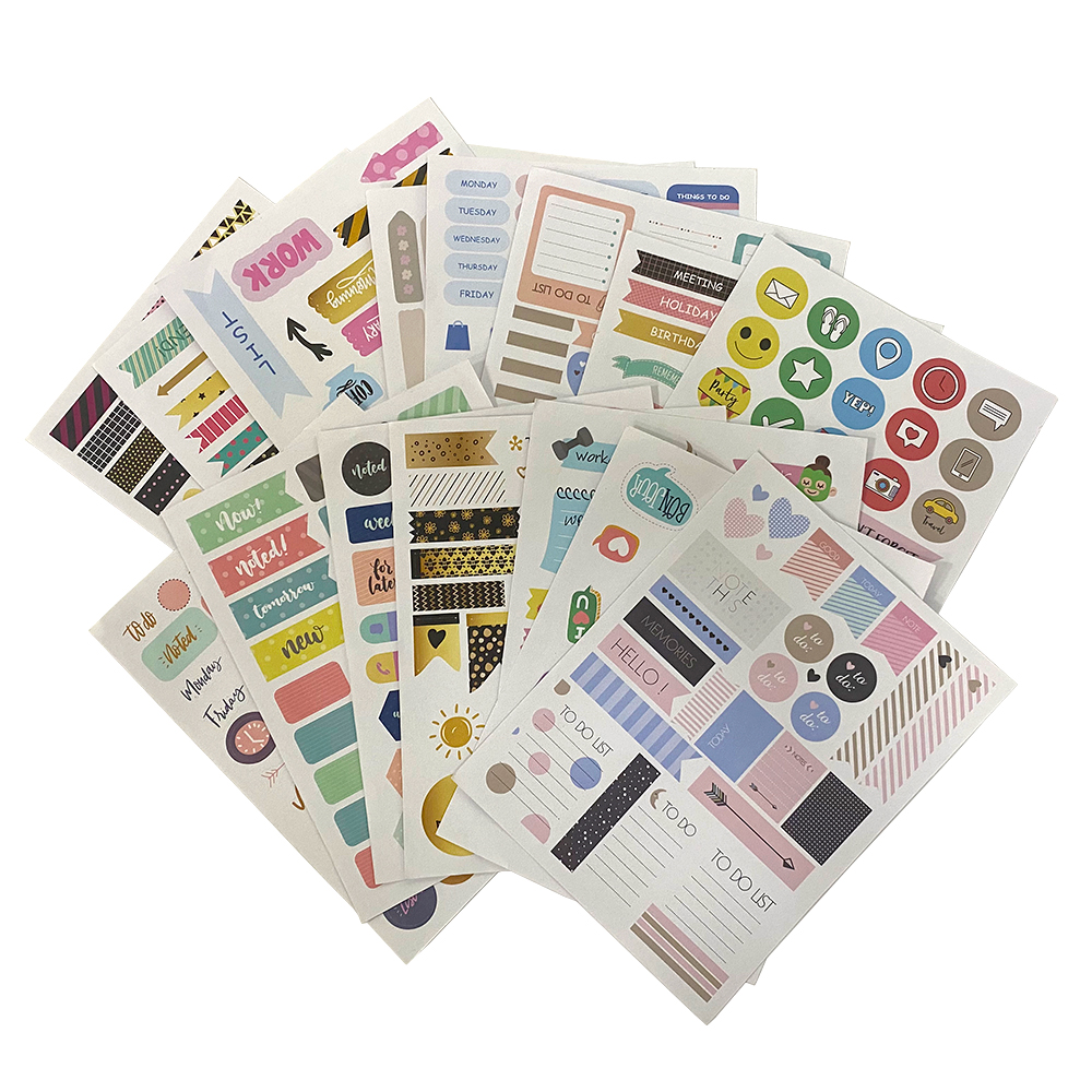 New Design 2021 Monthly Weekly Daily Planner With Stickers Custom Planner Stickers Sheets 