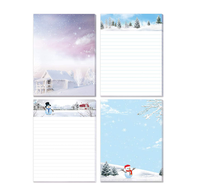Custom Made Winter Notepads Tear Off Holiday Notepads Paper for Christmas Home School And Office