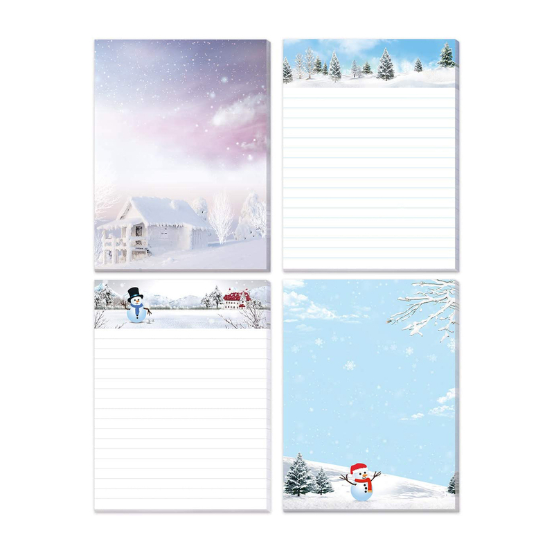 Custom Made Winter Notepads Tear Off Holiday Notepads Paper for Christmas Home School And Office