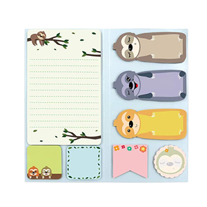Sloth Eco Sticky Notes Set Custom Sticky Note Pads 240 Sheets Book Notes for Lovers Kids Office School