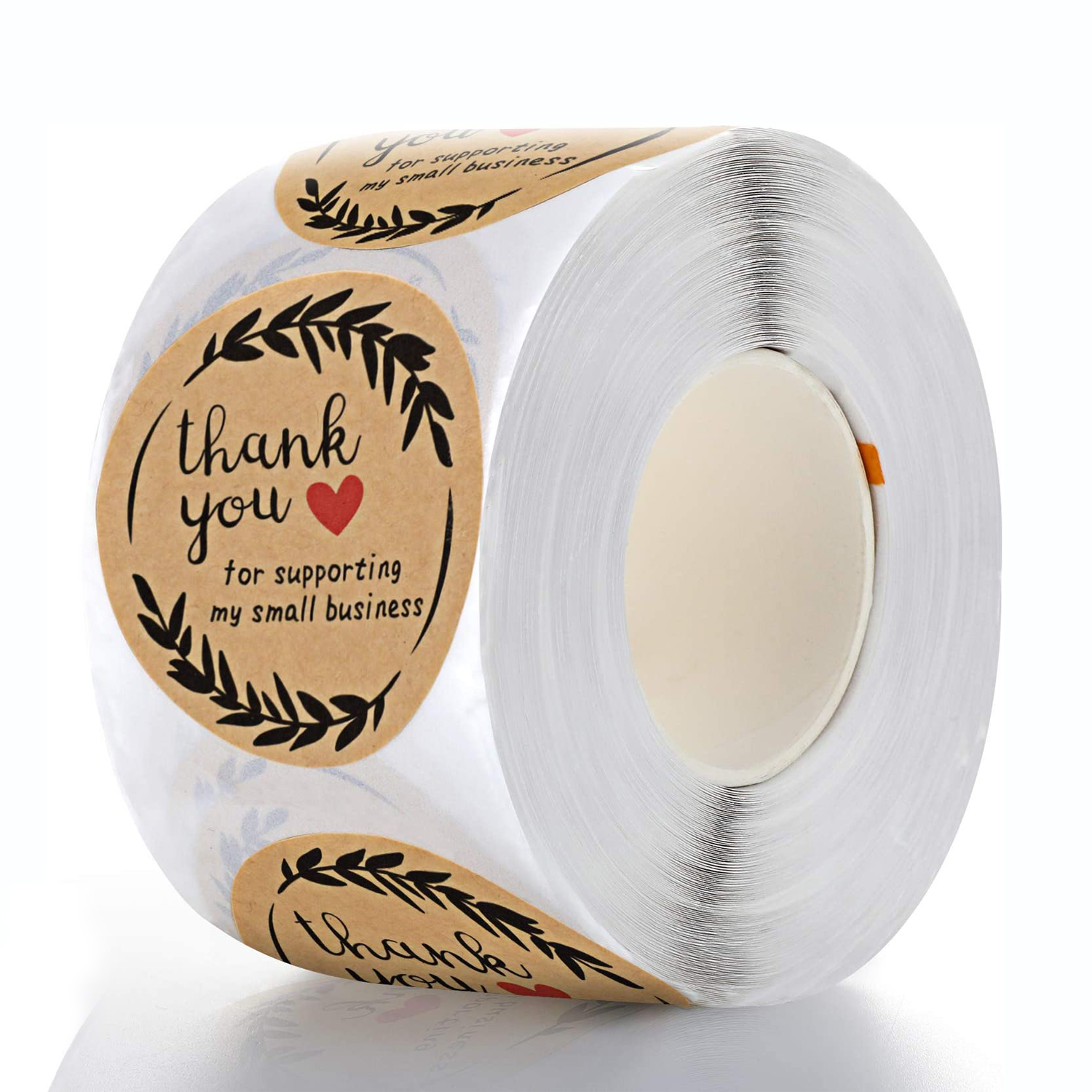 Kraft Thank You for Supporting My Small Business Stickers