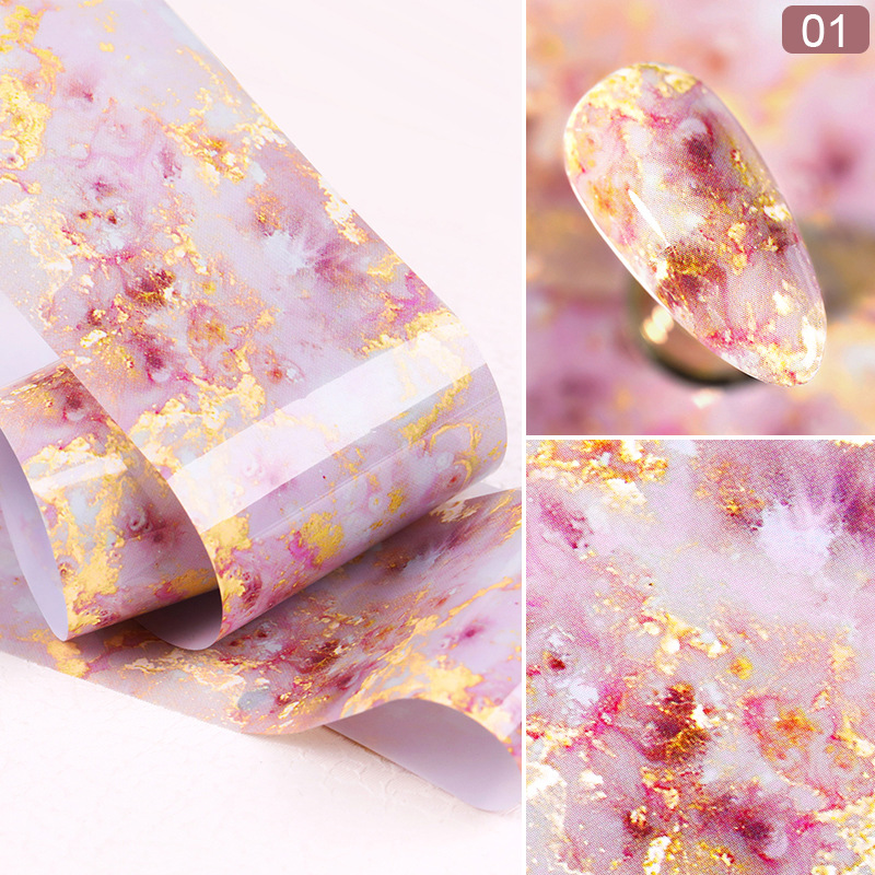 Marble Nail Art Decals Foil Customized Transfer Sticker