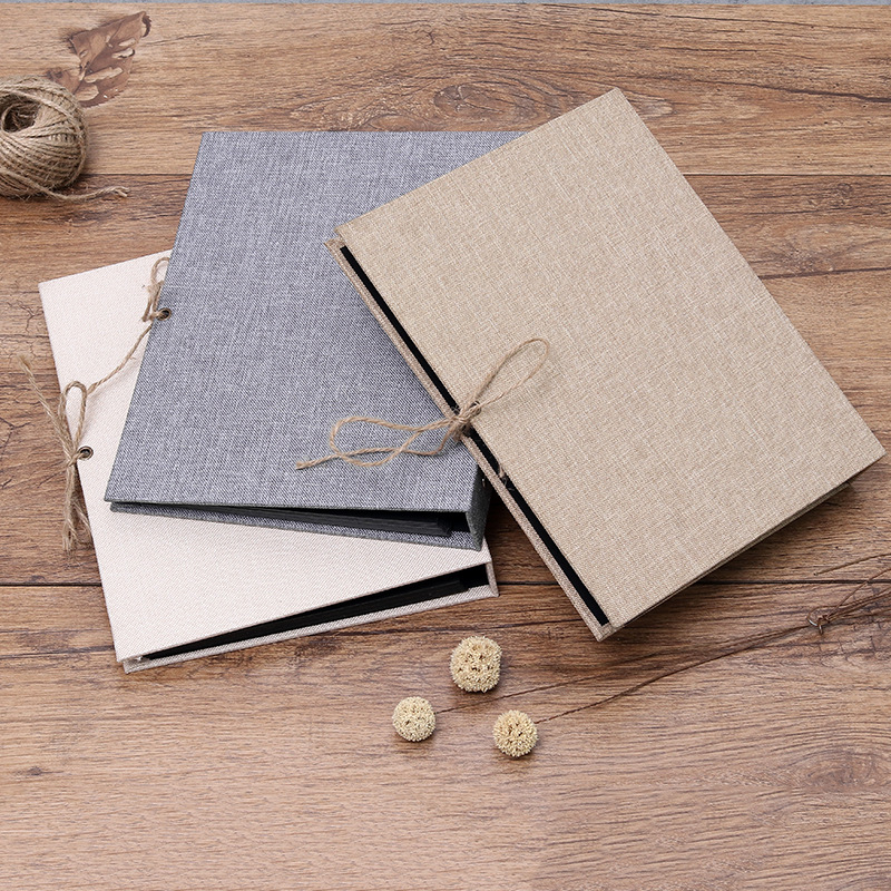 Linen Cover Large Photo Album for 4x6 8x10 Pictures Linen Scrapbook Album