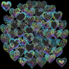 DIY Decorative Love Heart Shaped Transparent Holographic Glitter Stickers Laser Transparent Scrapbook Stickers