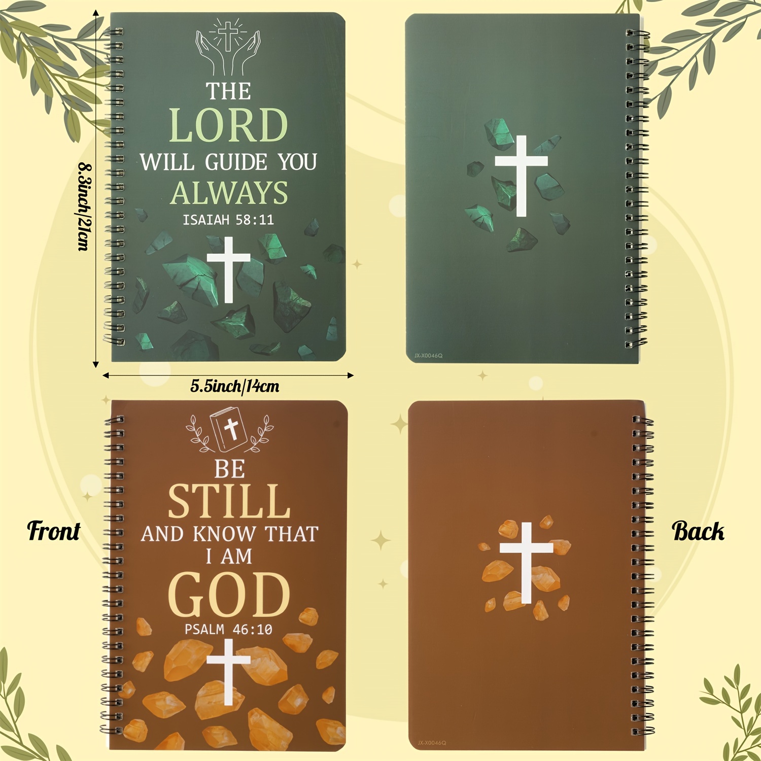 Bible Verses Inspirational Spiral Notebook for Note Taking, Inspirational Scripture Prayer Bible Study Journals for Women