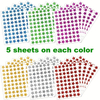 0.6" Diameter 6 Color Self Adhesive Holographic Small Shiny Star Stickers for Kids Reward Chart Behavior Chart Teacher Supplies