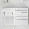 A5 Leatherette Fitness Planner Hardcover Workout Log Book to Track Exercise Progress for Women & Men