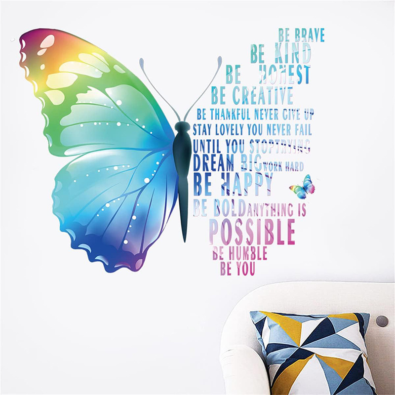 Custom Motivational Butterfly Wall Art Quote Stickers for Room Walls Believe in Yourself Inspirational Saying Wall Decals Sticker