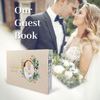 Elegant Gold Foil And Window Pocket Linen Cover Wedding Guest Book with Gold Crystal Diamond Pen And Table Sign for Party