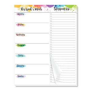 Weekly Meal Planner Magnetic Notepads with Grocery List