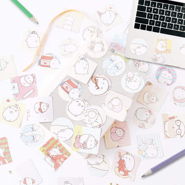 Cute Molang Rabbit Animal Stickers Kawaii Stickers