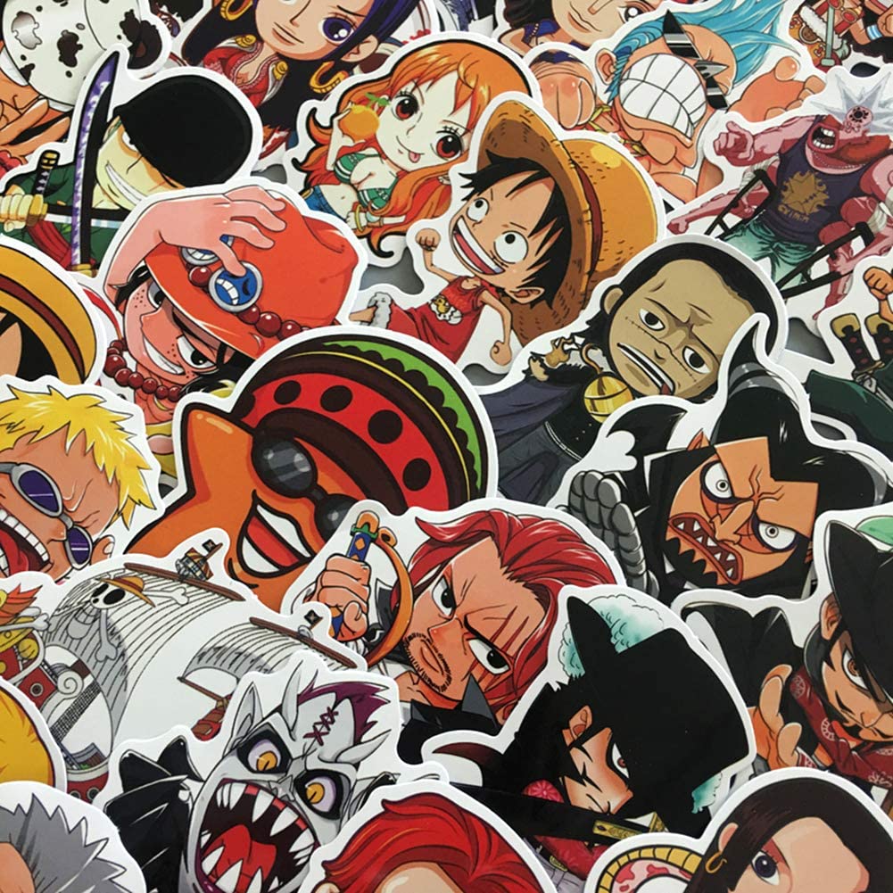 Aesthetic One Piece Anime Stickers Waterproof for Laptops