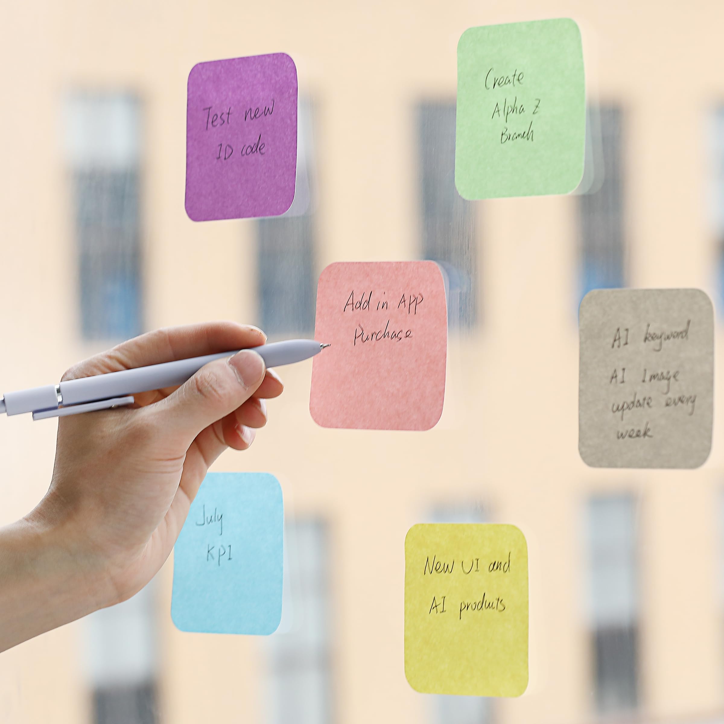 Creative Paper Sticky Note with Round Corner & Multiple-color Colorful Sticky Note Sticky Pads Note Pad