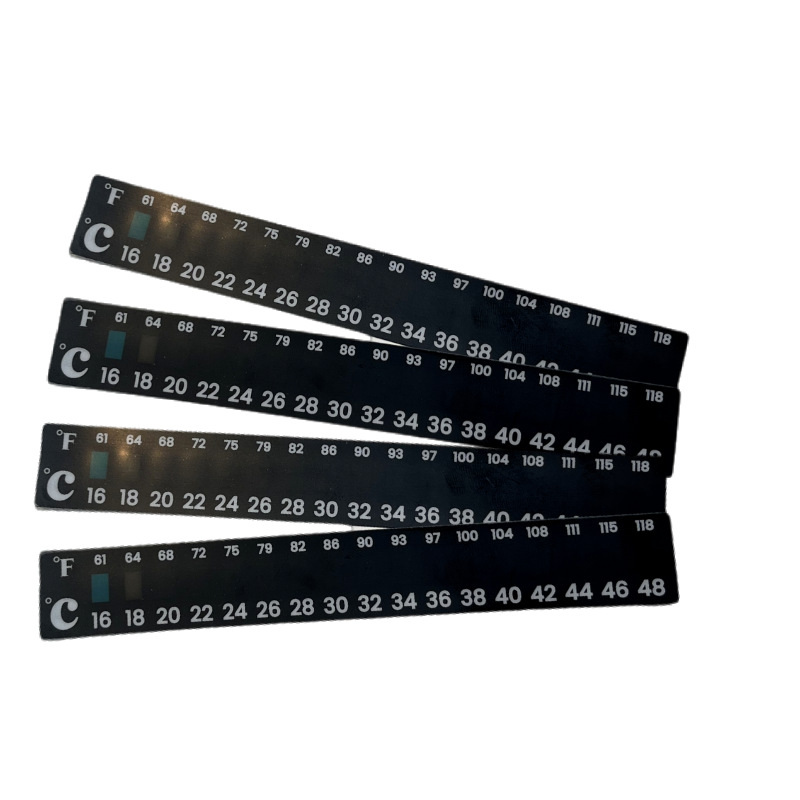 Horizontal Stick On Thermometer Strip Horizontal Thermometer Stickers Digital Temperature Display 61-118°F (16-48°C)