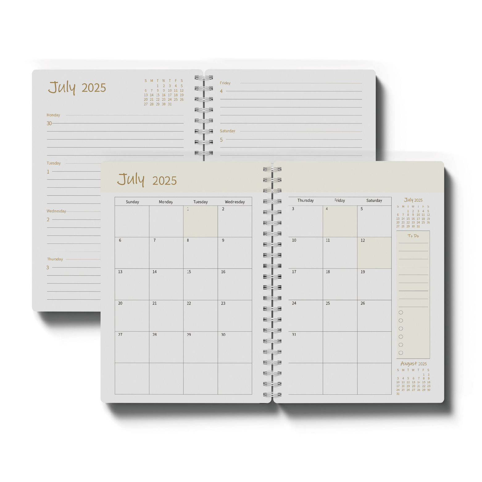 2025 Customizable Floral Cover Manifest Dairy Notebooks Twin-wire Biding 18 Monthly Planner Academic Planner And Journals
