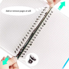 A5 Graph Grid Paper Clear Cover Notebook with Loose Leaf Binder Divider Custom Note Book