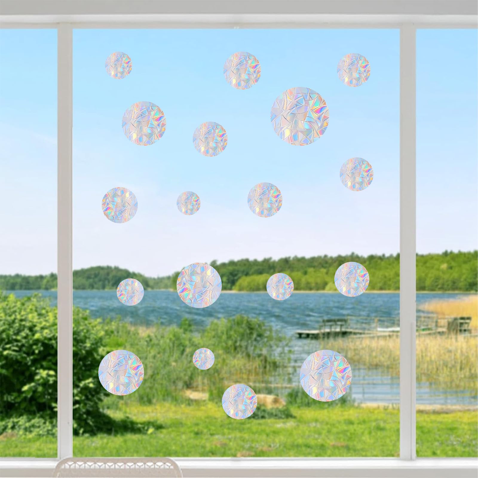Vinyl Sticker Window Decal Custom Rainbow Sun Catcher Wall Stickers Window Cling Anti-Collision