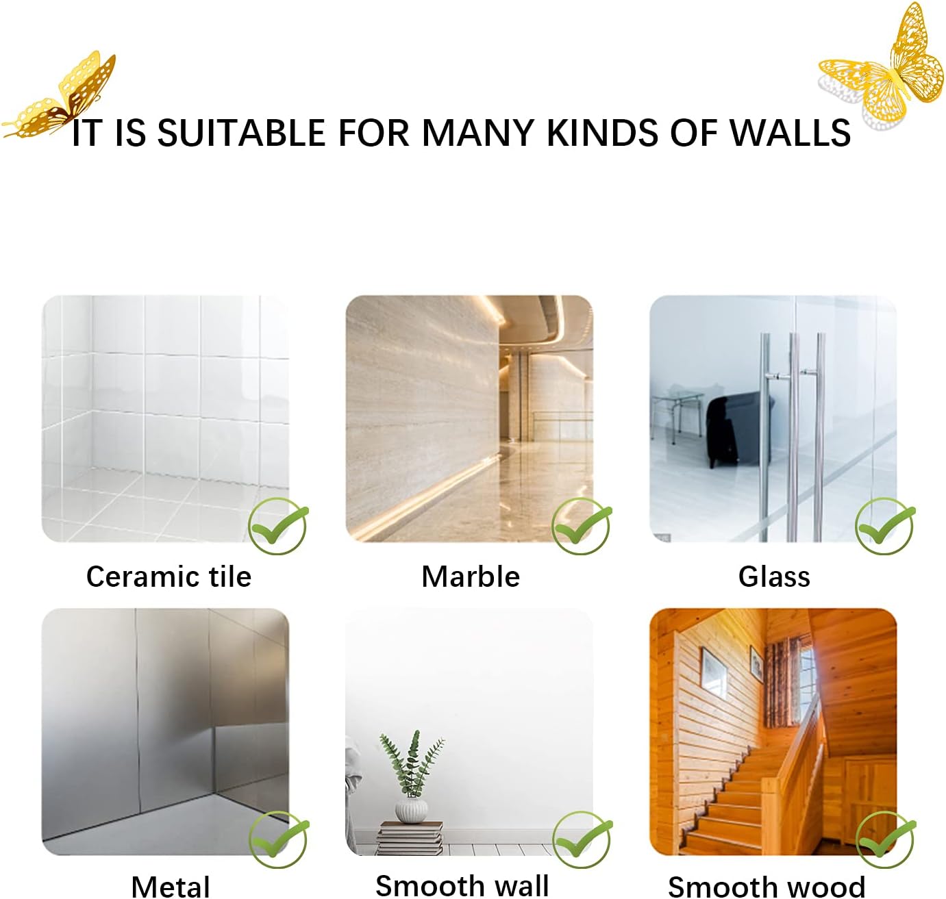 3D Metallic Butterfly Wall Decor 3d Butterfly Removable Wall Stickers
