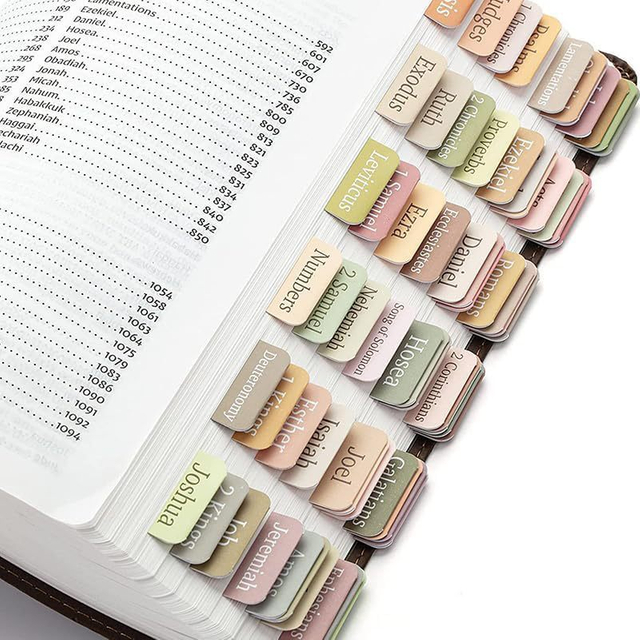Custom Pink Laminated Bible Journaling Supplies Bible Tabs Sticker Bible Index Tabs for Women
