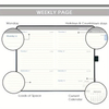 Jan - Dec 2025 Weekly Monthly Pocket Planner Calendar with Pen Loop, Back Pocket & Elastic Closure
