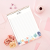 Tear-Off To Do List Notepad with Colorful Floral Style Daily Planner Spiral Simple Multi-Purpose Productivity Organizer