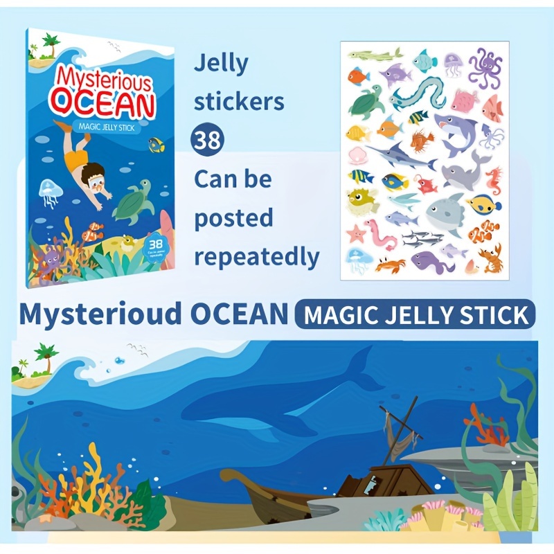 Reusable Sticker Book Animal Farm Princess Vehicles Ocean Dinosaurs, Reusable Sticker Books for Toddlers, Travel Toys