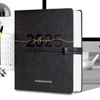 2025 A5 Leather Planner 365-Day Weekly & Monthly Organizer with Elastic Band Closure And Inner Pocket