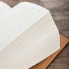 Leather Cover Minimalist A5 Notebook with Mushroom Clasp - Durable Stylish Daily Spiral Note Book for Office Supplies
