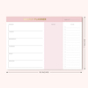 2021 Pink Gold 7''*10'' Size Weekly Planner Pad with Tear Off To Do List Custom Notepad Checklist Note Pad 