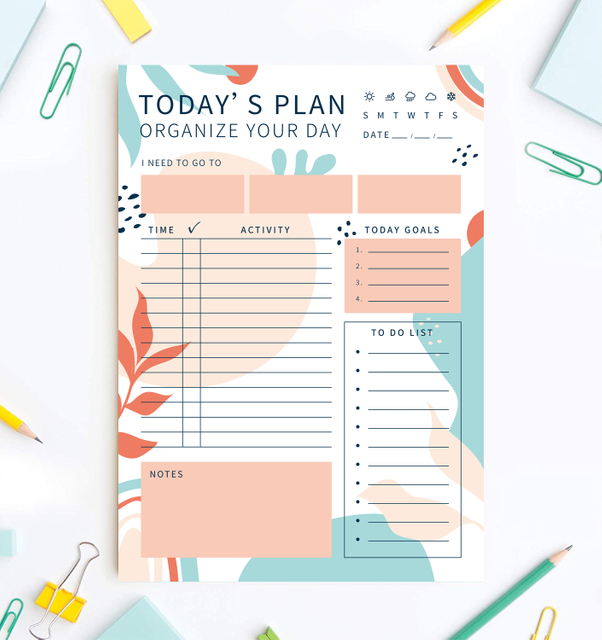  New Design notepads custom logo printed magnetic notepad planner weekly daily to do list note pad 
