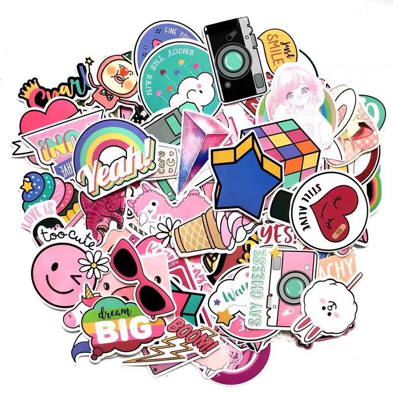 Anime Botton Decal Custom Vinyl Stickers Sheets Die Cut Waterproof Custom Stickers Die Cut 