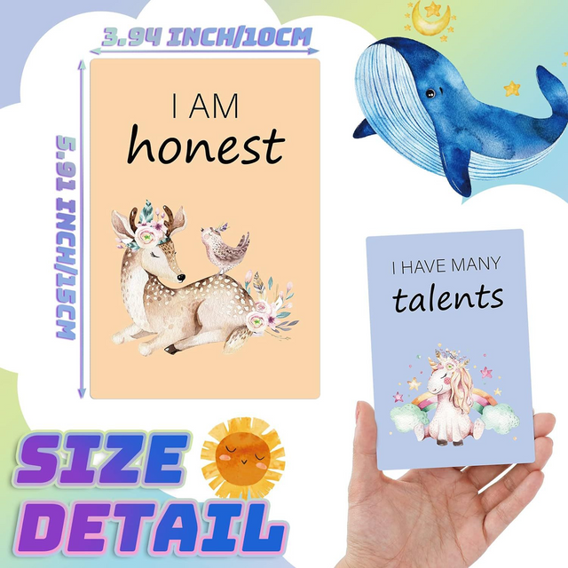 Kids Daily Positive Motivational Meditation Flash Cards Deck Angel Cards