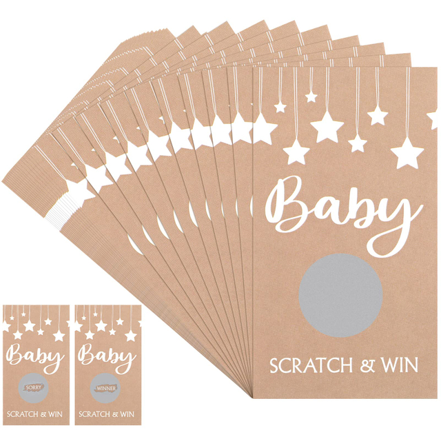 Baby Shower Games Rustic Baby Shower Scratch Off Cards Baby Shower Raffle Ticket for Baby Shower Party Games Activity Supplies Birthday Wedding Favor