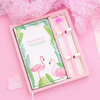 Custom Cartoon Flamingo Sub-set Personality Creative Soft Notebook with Pen Set