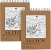 9x12" Premium Hardback Painting Sketch Book Drawing Spiral Bound Sketch Pad Kids Sketchbook Acid-Free Sketch Paper Watercolor Sketchbooks