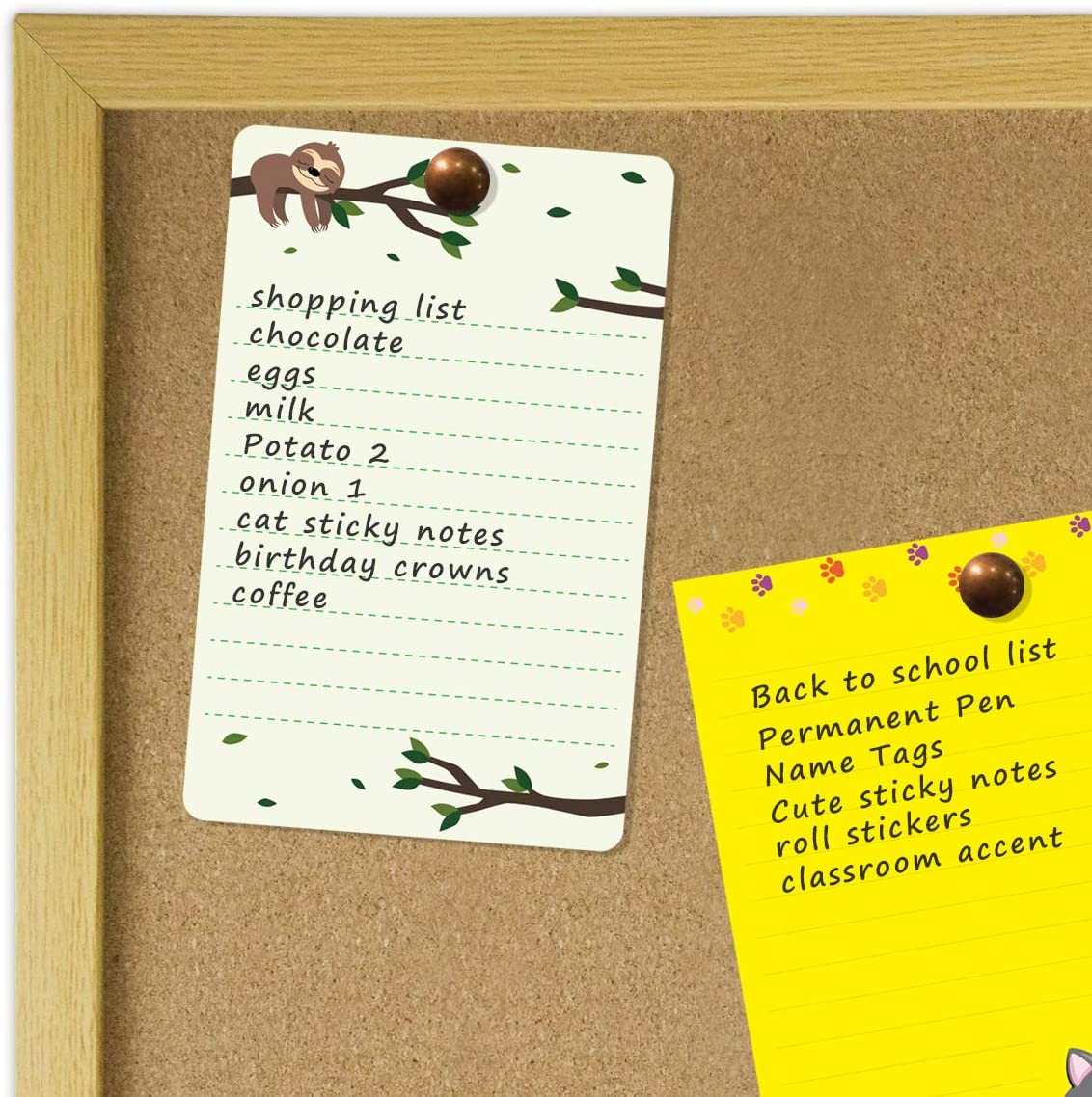 Sloth Eco Sticky Notes Set Custom Sticky Note Pads 240 Sheets Book Notes for Lovers Kids Office School