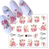 Custom Beautiful Flowers Butterfly Feathers Colorful Transfer Sticker Designers Nails Art Stickers Manicure for Women Girl Decor