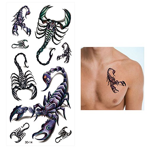 Custom Temporary Waterproof Scorpions Body Tattoo Sticker
