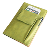 Refillable Lined Meeting Business Notebook with Front Pockets And Pen Pocket, Luxury A5 Size Hardcover Journal with 3 Pocket