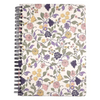 Cute Floral Spiral Notebook Journal with Durable Hardcover for Student Writing