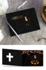 Custom Black Funeral-memorial-books Funeral Register Signature Book in Loving Memory for Funeral