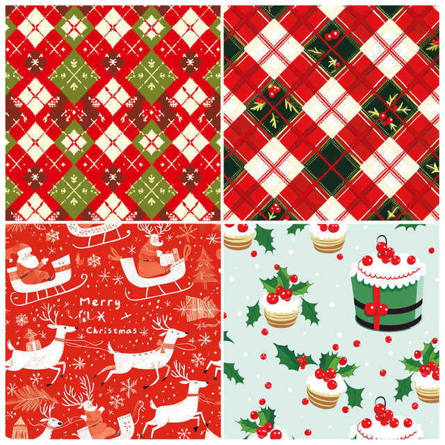 12 Designs 6 X 6 Christmas Pattern Scrapbook Paper Double-Sided Xmas Craft Paper Pad