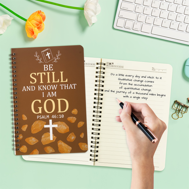 Bible Verses Inspirational Spiral Notebook for Note Taking, Inspirational Scripture Prayer Bible Study Journals for Women