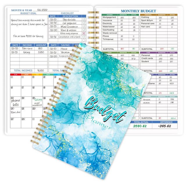 A4 Size Monthly Bill Paying Organizer Spiral Binding Efficiently Manage Your Finances With Budget Planner Bill Tracking
