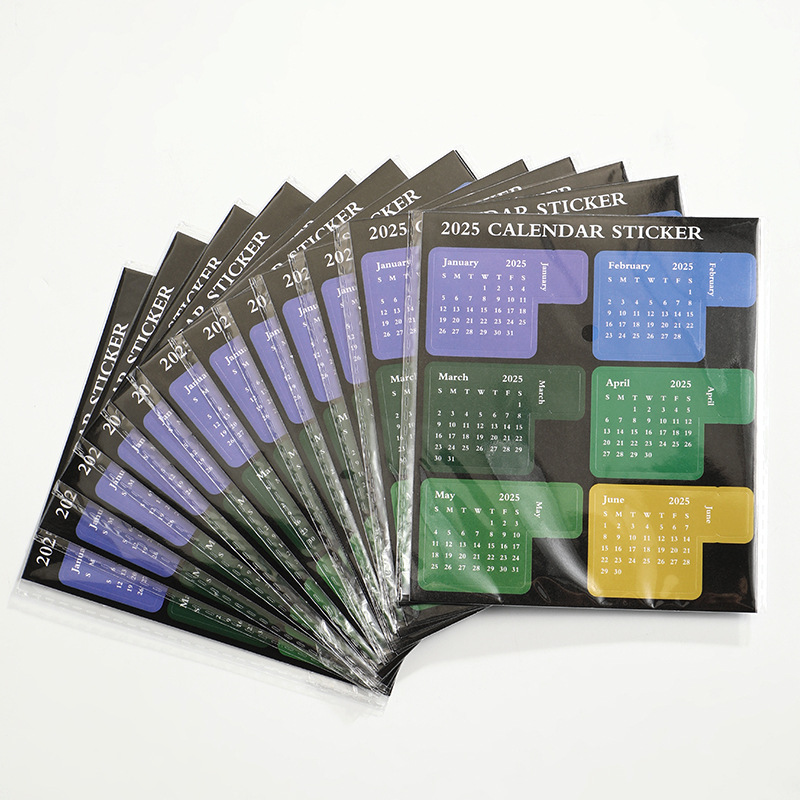 2025 Calendar Stickers Monthly Calendar Sticker Schedule Calendar Adhesive Sticky Divider Tabs for Planners Journal Notebook