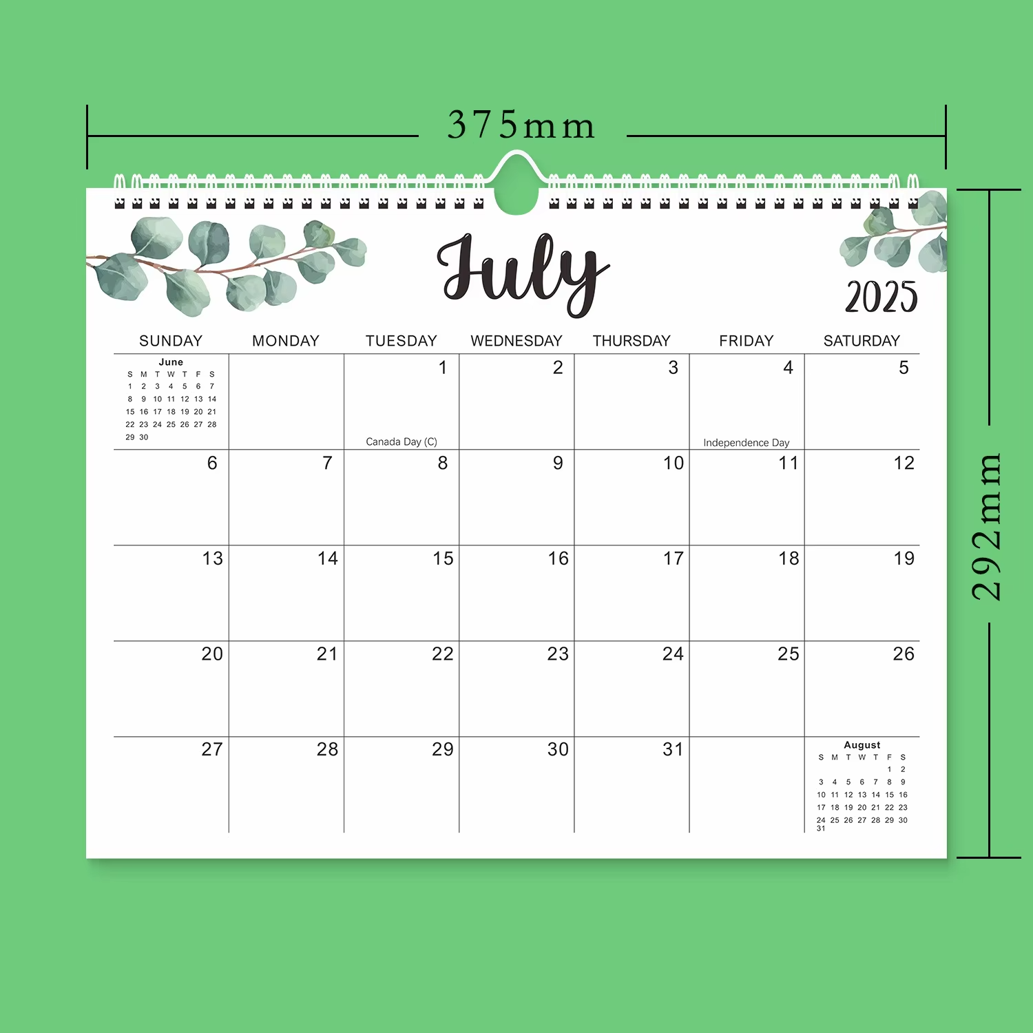 2025 Wall Calendar Custom Printing Advent Monthly Desk Table Calendar with Large Blank Blocks