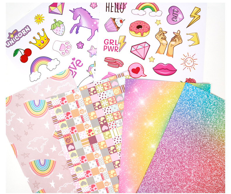 2025 DIY Journaling Set for Girls Gold Journal Kits Teenage 8-12 Scrapbook Kit Pink Cute Journal Diary Notebook Gift
