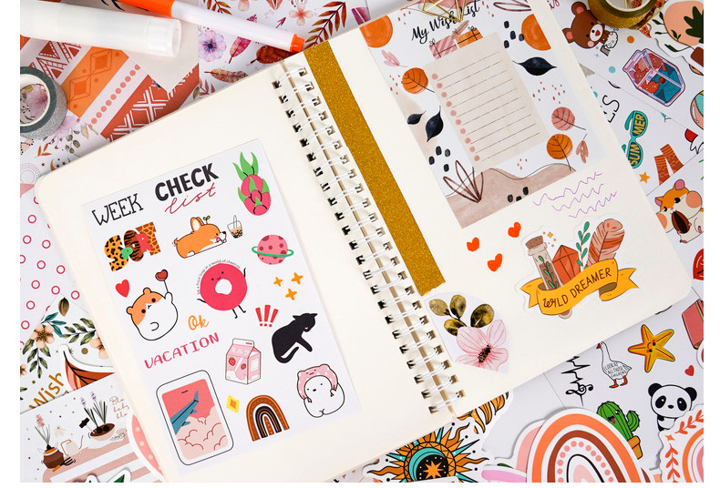 DIY Kids Scrapbook Kits & Diary Supplies Stationary Set for Girls Ages 8-12, Girl Birthday Gift