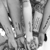Temporary English Word Black Letters Body Art Tattoo Stickers