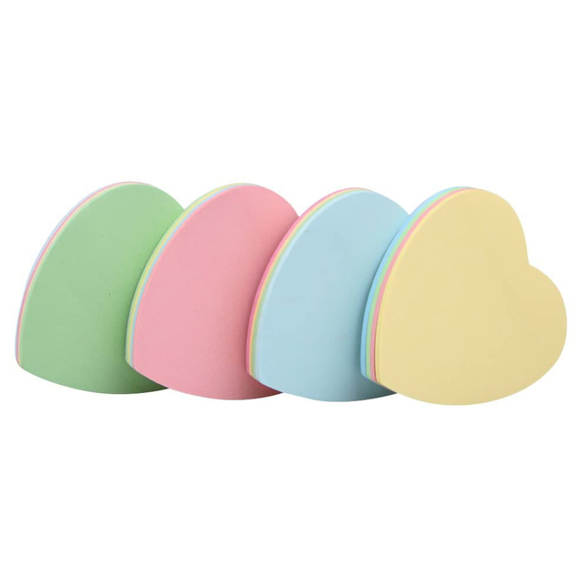 Heart Shaped Stationary Sticky Notes Cute Fun Heart Sticky Notes